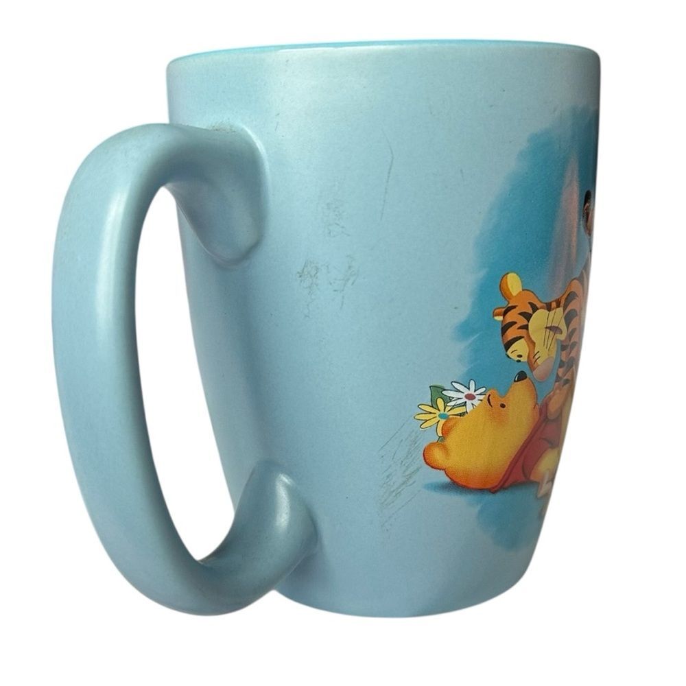 Disney Store Winnie the Pooh Tigger Piglet Blue Ceramic Mug Collectible - Picture 7 of 8
